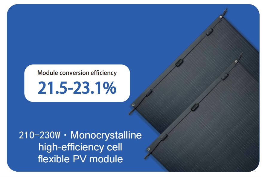 Modulo fotovoltaico flessibile con cella monocristallina ad alta efficienza da 160-170 W (2)32