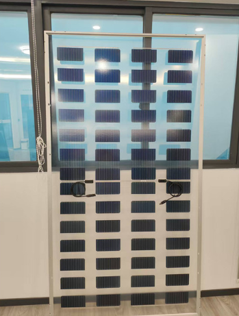 Transmittance transparent solar panel